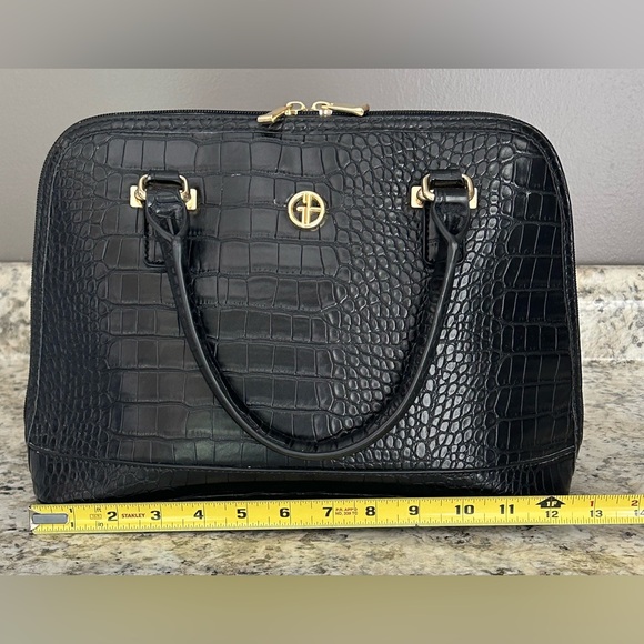 Giani Bernini Croc Embossed Faux Leather Saffiano Dome Satchel Purse - Picture 13 of 14